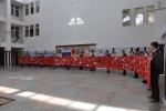 «Знамя победы», изготовленное в 2015 году в рамках проведения празднования 70-летия Победы советского народа в Великой Отечественной войне, передано в музей школы имени Завойко